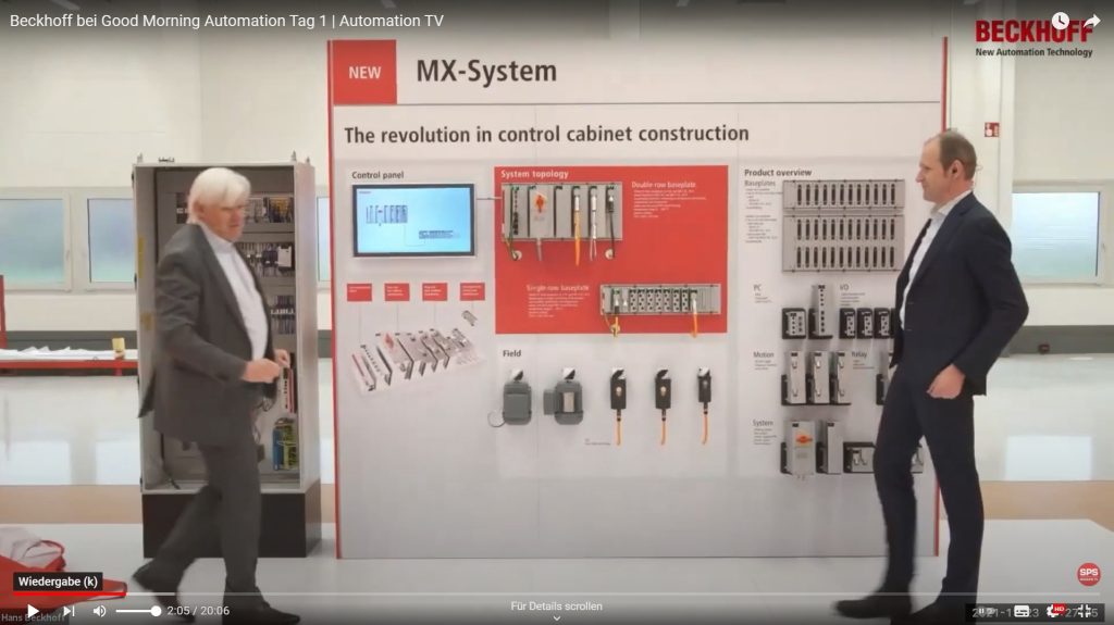  Weltpremiere im Livestream: Hans Beckhoff enthüllte das neue MX-System in der Good-Morning-Automation-Show.