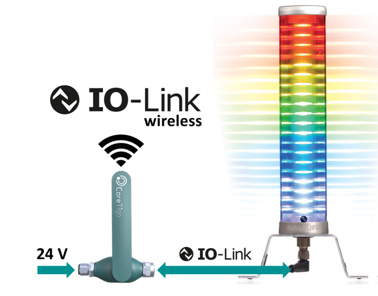Die neue IO-Link-Funkbrücke macht jedes marktgängige IO-Link-Gerät wireless-fähig.