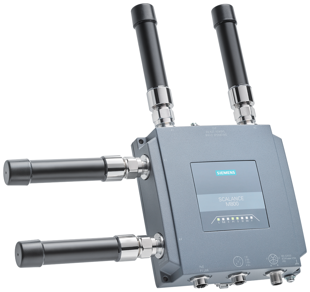  Der 5G-Router Scalance MUM856-1 von Siemens ermöglicht die Übertragung von Profinet-Kommunikation über 5G.